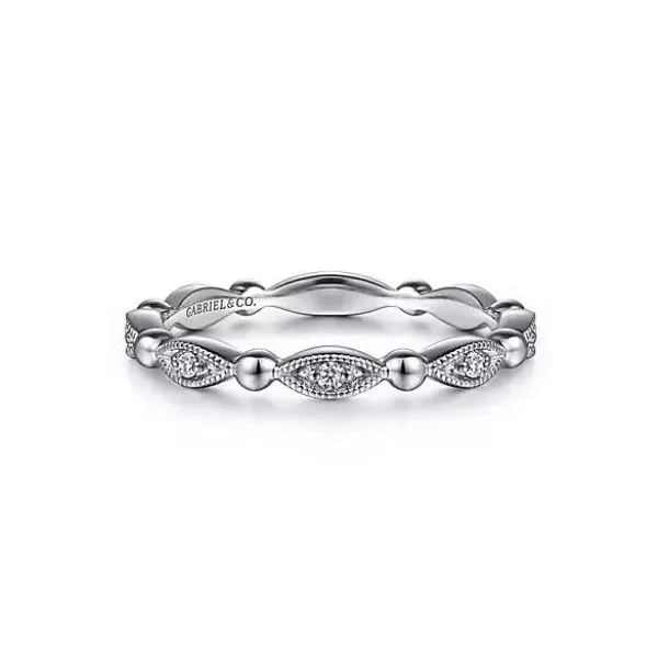 Gabriel & Co. White Gold and beautiful Marquise Station Diamond Ring Saxons Fine Jewelers Bend, OR