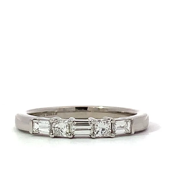 Gabriel & Co. Platinum Baguette Square Alternating Band Saxons Fine Jewelers Bend, OR