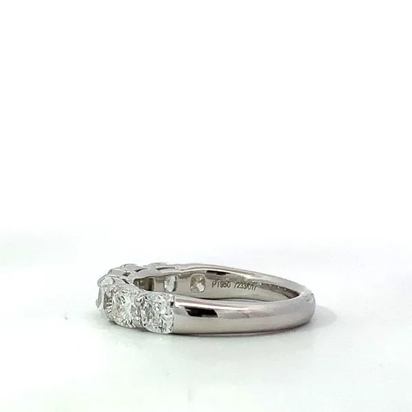 Platinum Cushion 7 Shared Prong Band Image 2 Saxons Fine Jewelers Bend, OR
