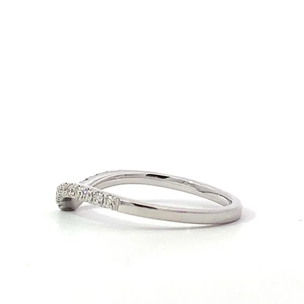 14 Karat White Gold Diamond Chevron Shape Band Image 2 Saxons Fine Jewelers Bend, OR