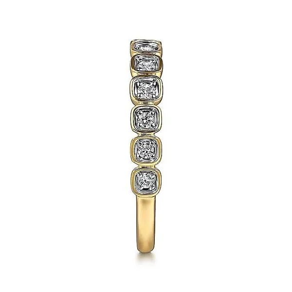 Gabriel & Co. 14 Karat Yellow Gold Diamond Bezel Set Band Image 4 Saxons Fine Jewelers Bend, OR