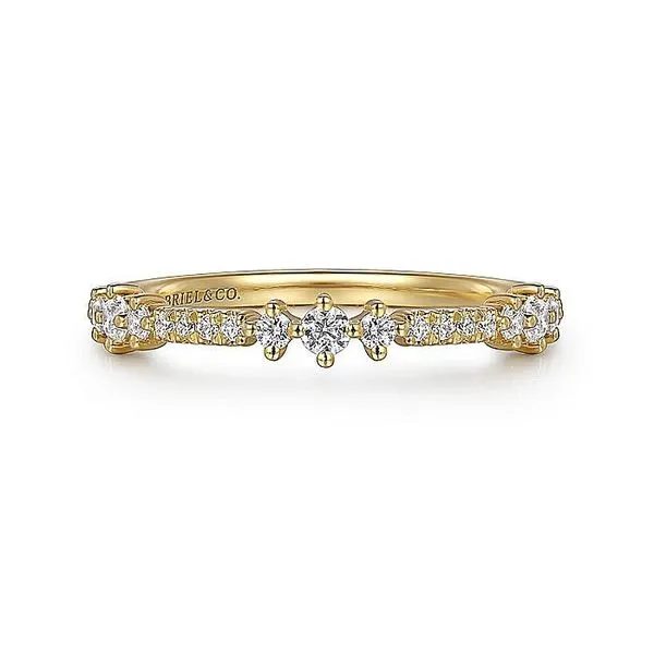 Gabriel & Co. 14 Karat Yellow Gold Natashas Diamond Band Saxons Fine Jewelers Bend, OR