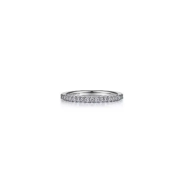 Gabriel & Co. White Gold and Shared Prong Diamond Band Saxons Fine Jewelers Bend, OR