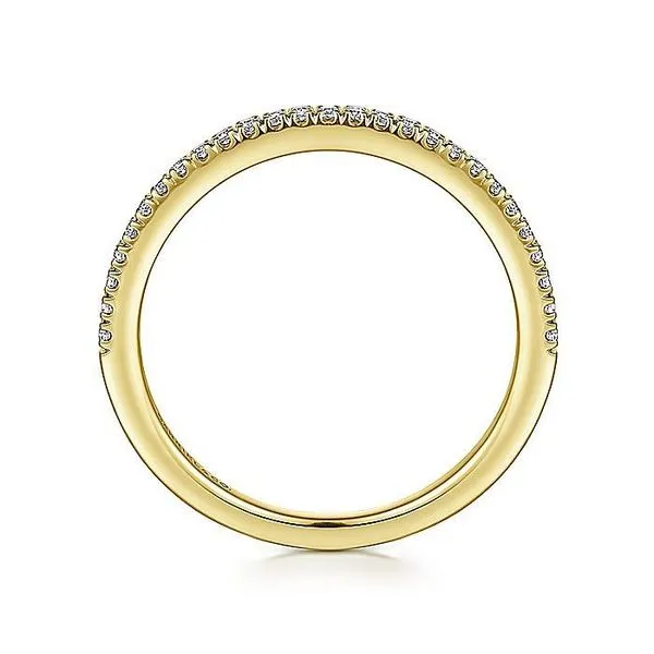 Gabriel & Co. 14 Karat Yellow Gold Diamond Classic Band Image 2 Saxons Fine Jewelers Bend, OR