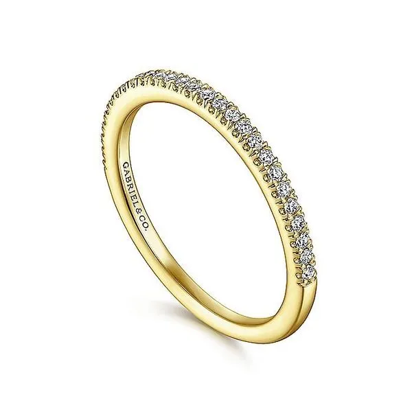 Gabriel & Co. 14 Karat Yellow Gold Diamond Classic Band Image 3 Saxons Fine Jewelers Bend, OR