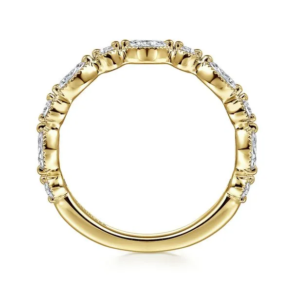 Gabriel & Co. 14 Karat Yellow Gold Double Prong Diamond A...