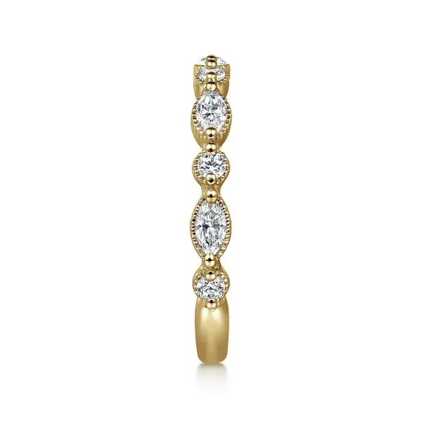 Gabriel & Co. 14 Karat Yellow Gold Double Prong Diamond A...