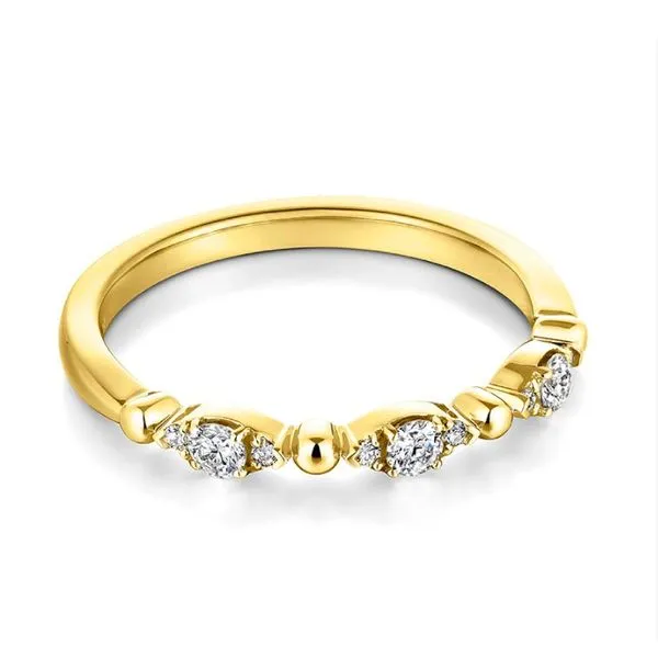 Hearts on Fire. 18 Karat Yellow Gold Beaded Regal Band Saxons Fine Jewelers Bend, OR