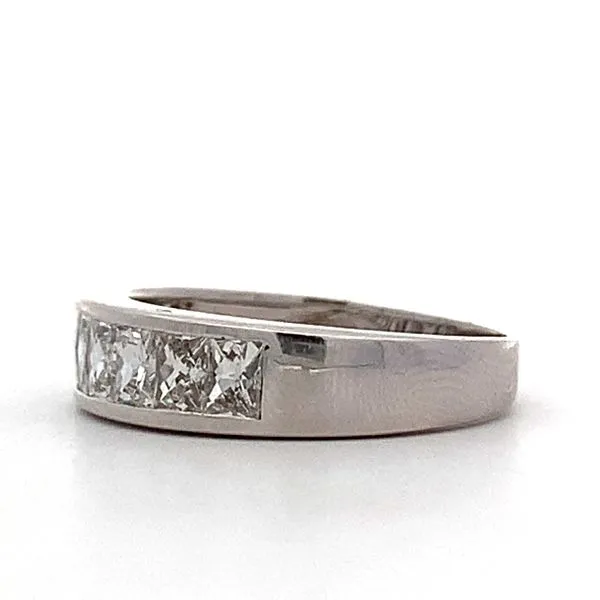 14 Karat White Gold Fancy Cut Diamond Band Image 2 Saxons Fine Jewelers Bend, OR