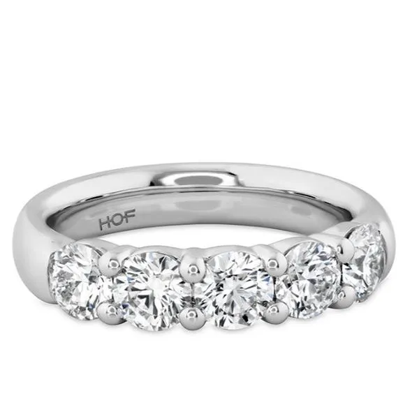 Hearts on Fire. 18 Karat White Gold Diamond Signature 5 Stone Band Image 2 Saxons Fine Jewelers Bend, OR