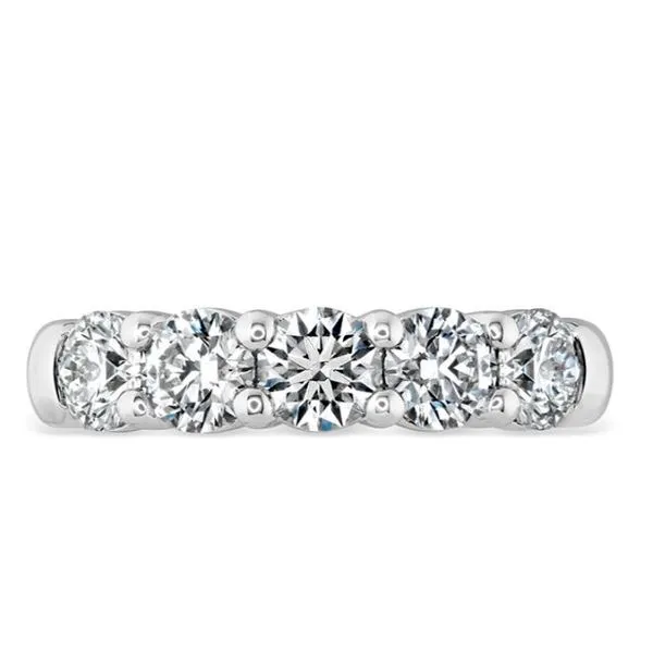 Hearts on Fire. 18 Karat White Gold Diamond Signature 5 Stone Band Saxons Fine Jewelers Bend, OR