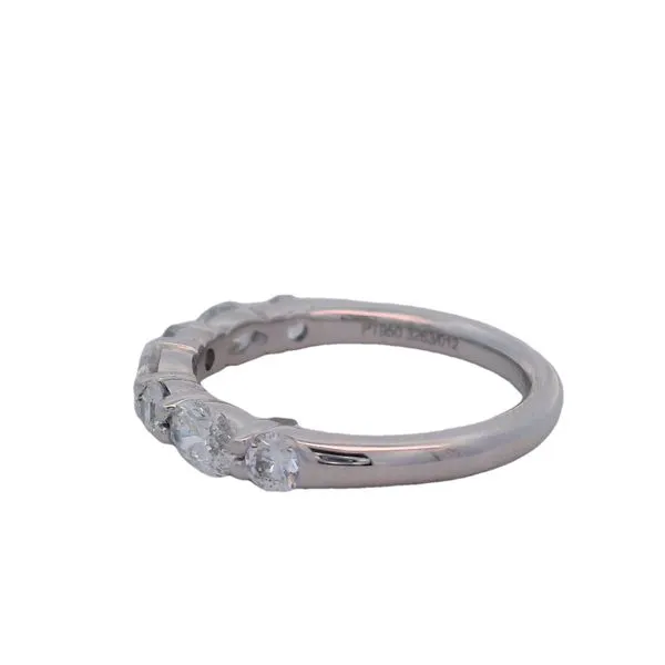 Platinum Diamond Oval Round 7 Shared Prong Band Image 2 Saxons Fine Jewelers Bend, OR