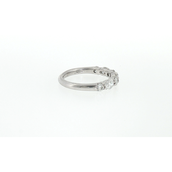 Platinum Oval and Round Diamond Seven Stone Shared Prong Wedding Band Image 2 Saxons Fine Jewelers Bend, OR