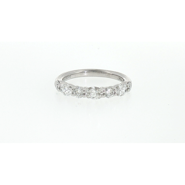 Platinum Oval and Round Diamond Seven Stone Shared Prong Wedding Band Saxons Fine Jewelers Bend, OR