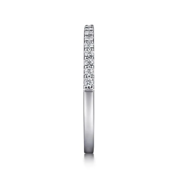 Gabriel & Co. 14 Karat White Gold Diamond Shared Prong 19 Stone Band Image 3 Saxons Fine Jewelers Bend, OR