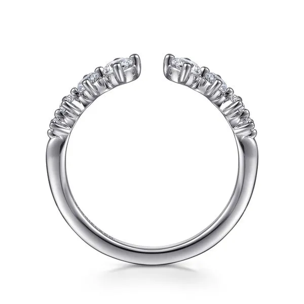 14K White Gold Diamond Prong Open Starlight Band Image 2 Saxons Fine Jewelers Bend, OR