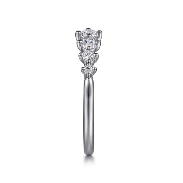 14K White Gold Diamond Prong Open Starlight Band Image 3 Saxons Fine Jewelers Bend, OR