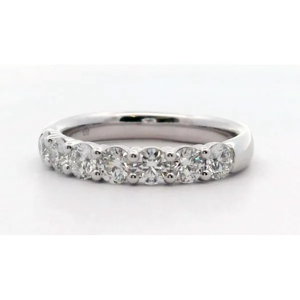 18K White Gold Signature Diamond 7 Stone Band Image 2 Saxons Fine Jewelers Bend, OR