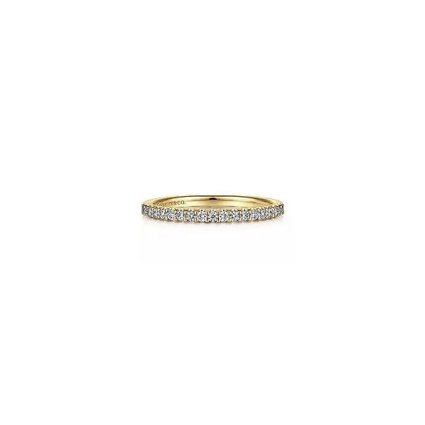 Gabriel & Co. 14 Karat Yellow Gold Classic Diamond Band Saxons Fine Jewelers Bend, OR