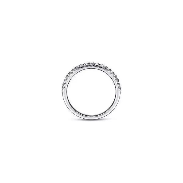 Gabriel & Co. White Gold and Shared Prong Diamond Band Image 2 Saxons Fine Jewelers Bend, OR