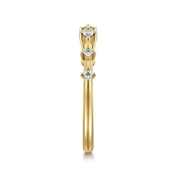 Gabriel & Co.14K YG Dia Marquise Round Station Open Band Image 4 Saxons Fine Jewelers Bend, OR