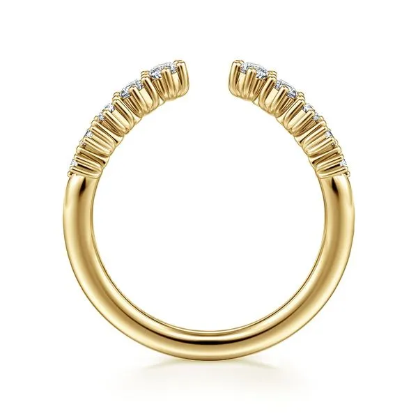 Gabriel & Co.14K YG Diamond Open Graduated Curved Band Image 2 Saxons Fine Jewelers Bend, OR