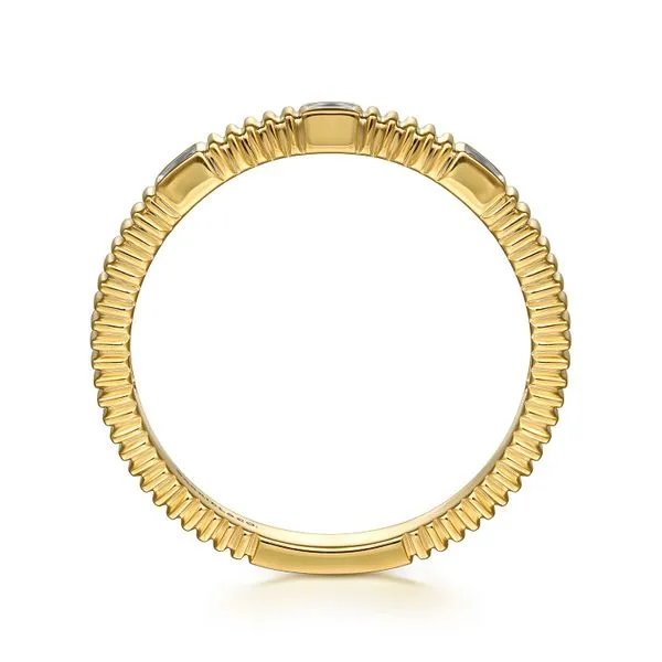 14K YG Diamond Cut Vertical Band .04cttw Image 2 Saxons Fine Jewelers Bend, OR