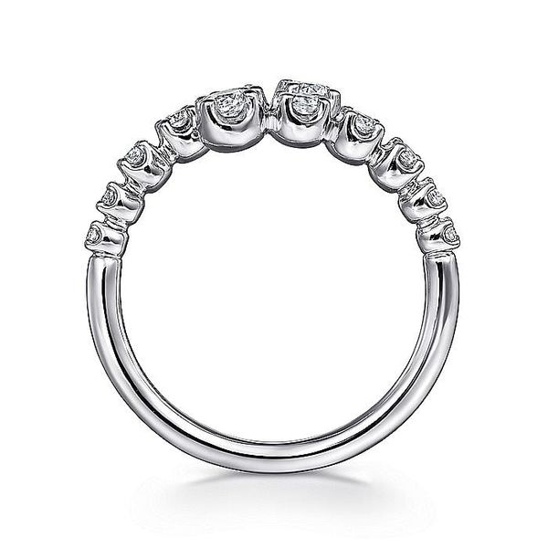 Gabriel & Co. 14 Karat White Gold Diamond Bypass Ring Image 2 Saxons Fine Jewelers Bend, OR