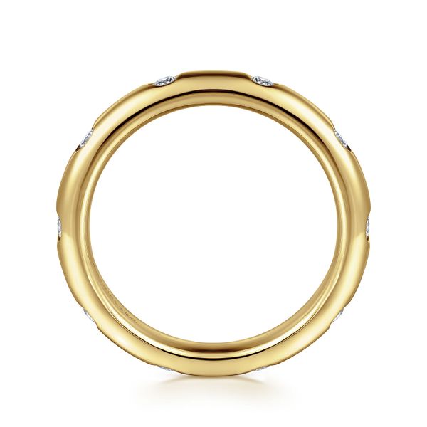 Gabriel & Co. 14K YG Diaond Flush Set Eternity Band Image 2 Saxons Fine Jewelers Bend, OR