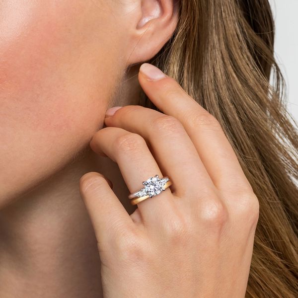 Gabriel & Co.14K Yellow Gold Pear Diamond Enhancer Size 6.5 Image 3 Saxons Fine Jewelers Bend, OR