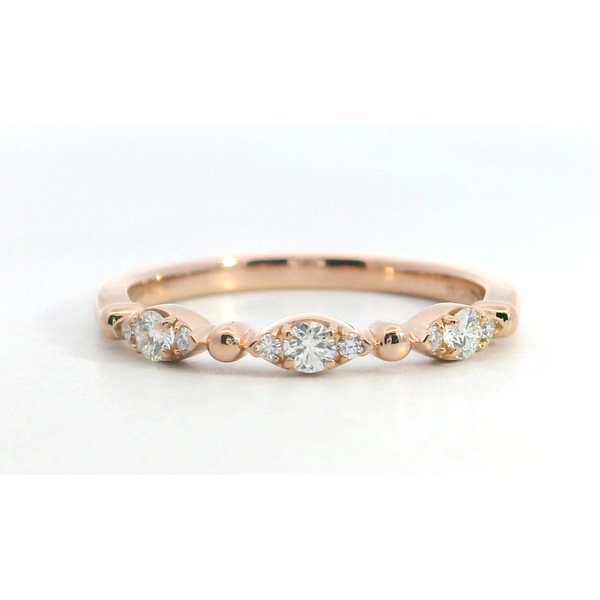 Hearts on Fire. 18 Karat Rose Gold Beaded Regal Band Saxons Fine Jewelers Bend, OR