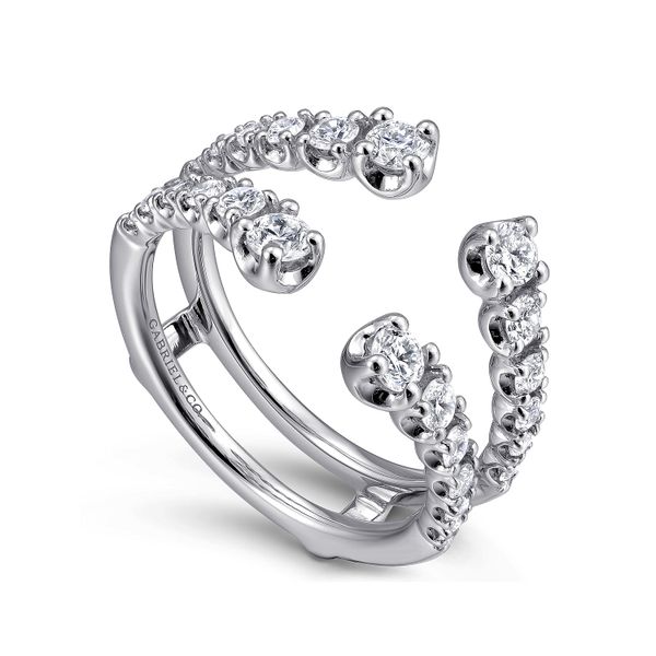 Gabriel & Co. 14 Karat White Gold Diamond Graduated Enhancer Image 3 Saxons Fine Jewelers Bend, OR