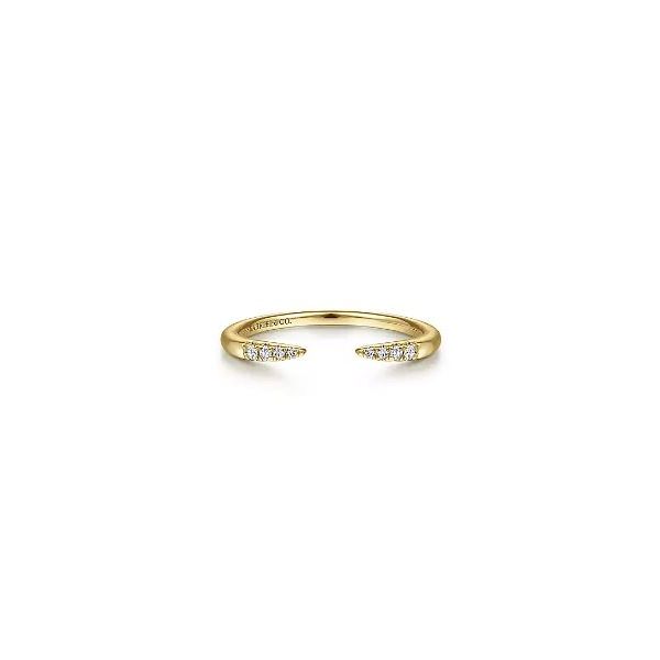 Gabriel & Co.14 Karat Yellow Gold Open Diamond Tipped Stackable Ring .06cttw Saxons Fine Jewelers Bend, OR