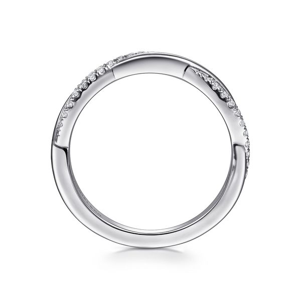 Gabriel & Co. 14K WG Diamond Twisted Band Image 2 Saxons Fine Jewelers Bend, OR