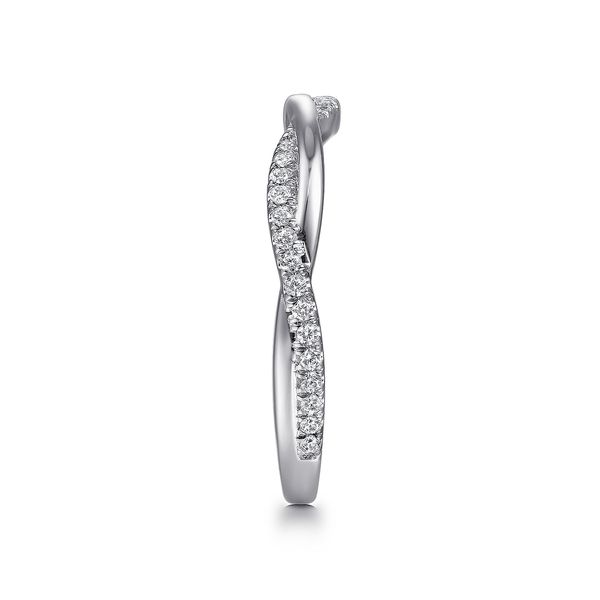 Gabriel & Co. 14K WG Diamond Twisted Band Image 4 Saxons Fine Jewelers Bend, OR