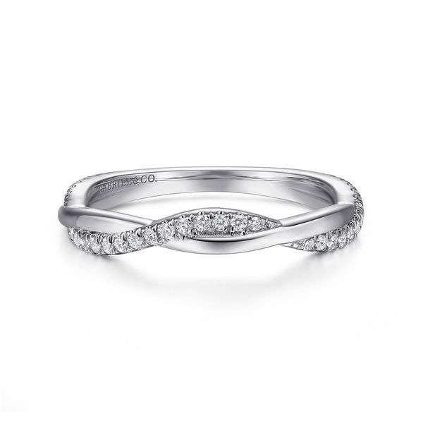 Gabriel & Co. 14K WG Diamond Twisted Band Saxons Fine Jewelers Bend, OR