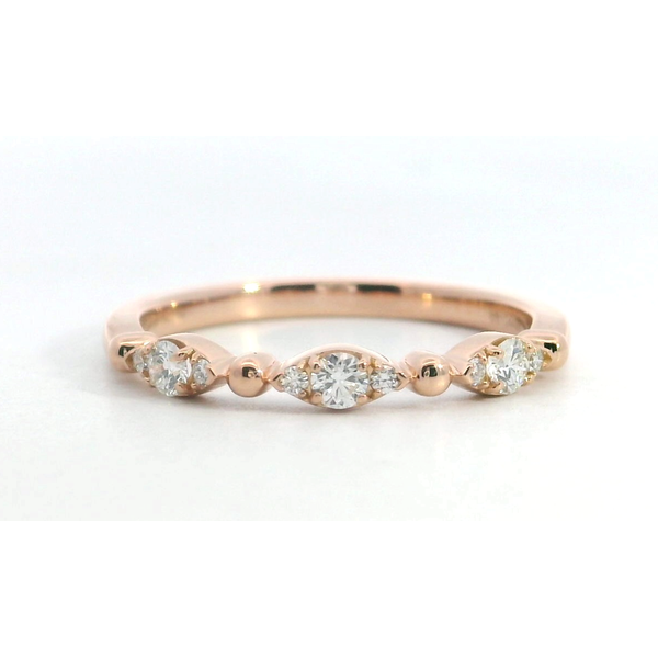 Hearts on Fire. 18 Karat Rose Gold Beaded Regal Band Saxons Fine Jewelers Bend, OR
