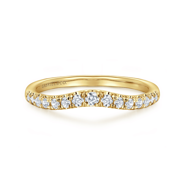 Gabriel & Co.14K YG Diamond Curved Anniversary Band Saxons Fine Jewelers Bend, OR