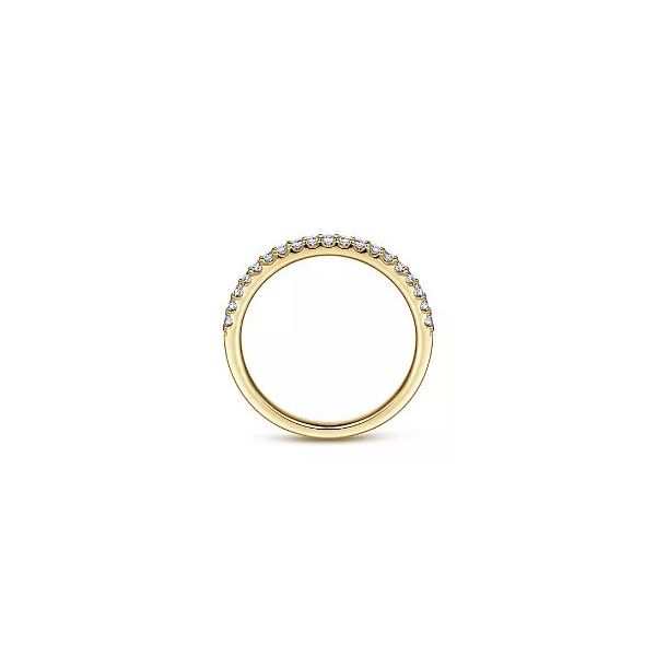 Gabriel & Co. 14 Karat Yellow Gold Classic Diamond Band Image 2 Saxons Fine Jewelers Bend, OR