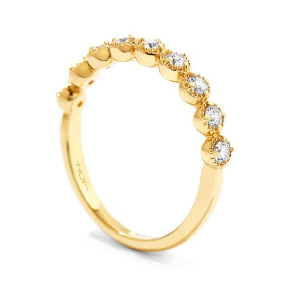 Heart on Fire. 18 Karat Yellow Gold Diamond Milgrain Band Saxons Fine Jewelers Bend, OR