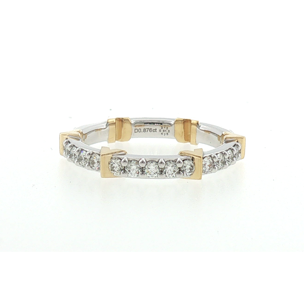 18 Karat White and Yellow Gold Diamond Copley Eternity Pave Band Wedding Saxons Fine Jewelers Bend, OR