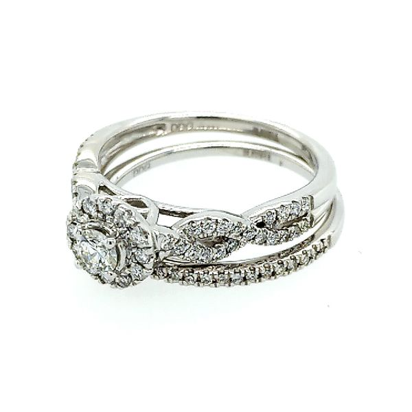 White Gold Interwoven Style Diamond Wedding Set Image 2 Saxons Fine Jewelers Bend, OR