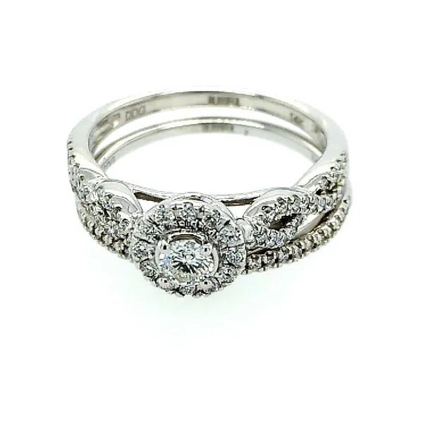 White Gold Interwoven Style Diamond Wedding Set Saxons Fine Jewelers Bend, OR