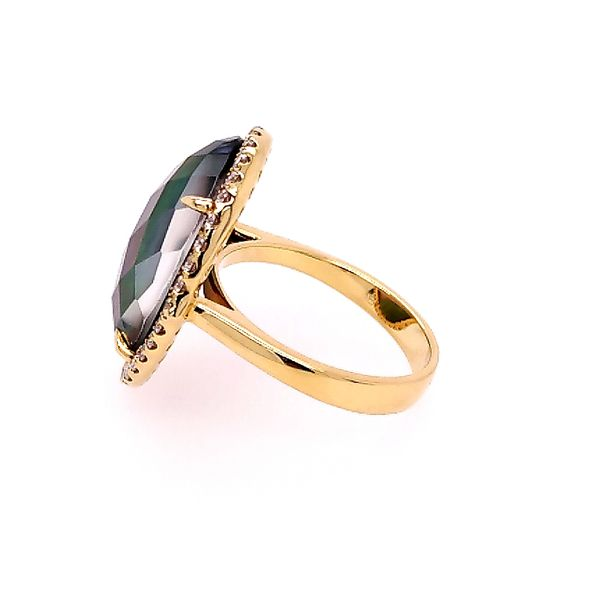 Black Mother of Pearl and Diamond Ring Image 2 Saxons Fine Jewelers Bend, OR