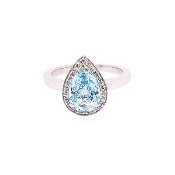 Blue Topaz and Diamond Ring Saxons Fine Jewelers Bend, OR