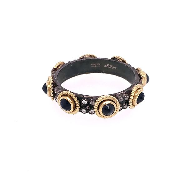 Armenta Black Sapphire and Diamond Stack Ring Saxons Fine Jewelers Bend, OR