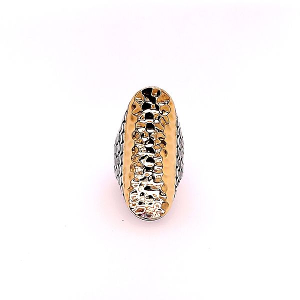 John Hardy Silver and Gold Hammered Ring Saxons Fine Jewelers Bend, OR
