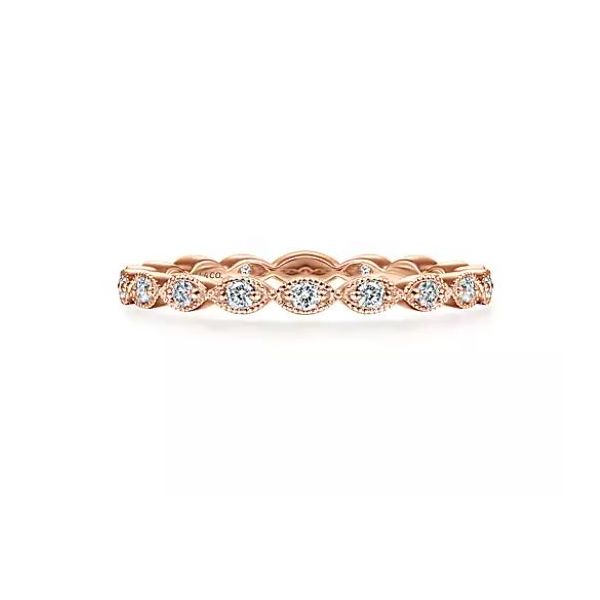 Rose Gold and Marquise Diamond Station Ring Saxons Fine Jewelers Bend, OR