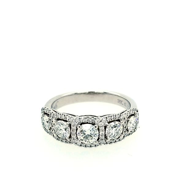 Simon G. White Gold with Diamond Halo Band Saxons Fine Jewelers Bend, OR