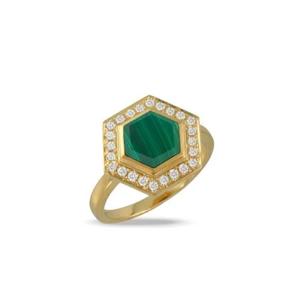 Doves. Hexagon Malachite Rings Saxons Fine Jewelers Bend, OR